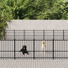 Hondenkennel voor buiten 76,21 m² staal 873 x 873 x 100 cm