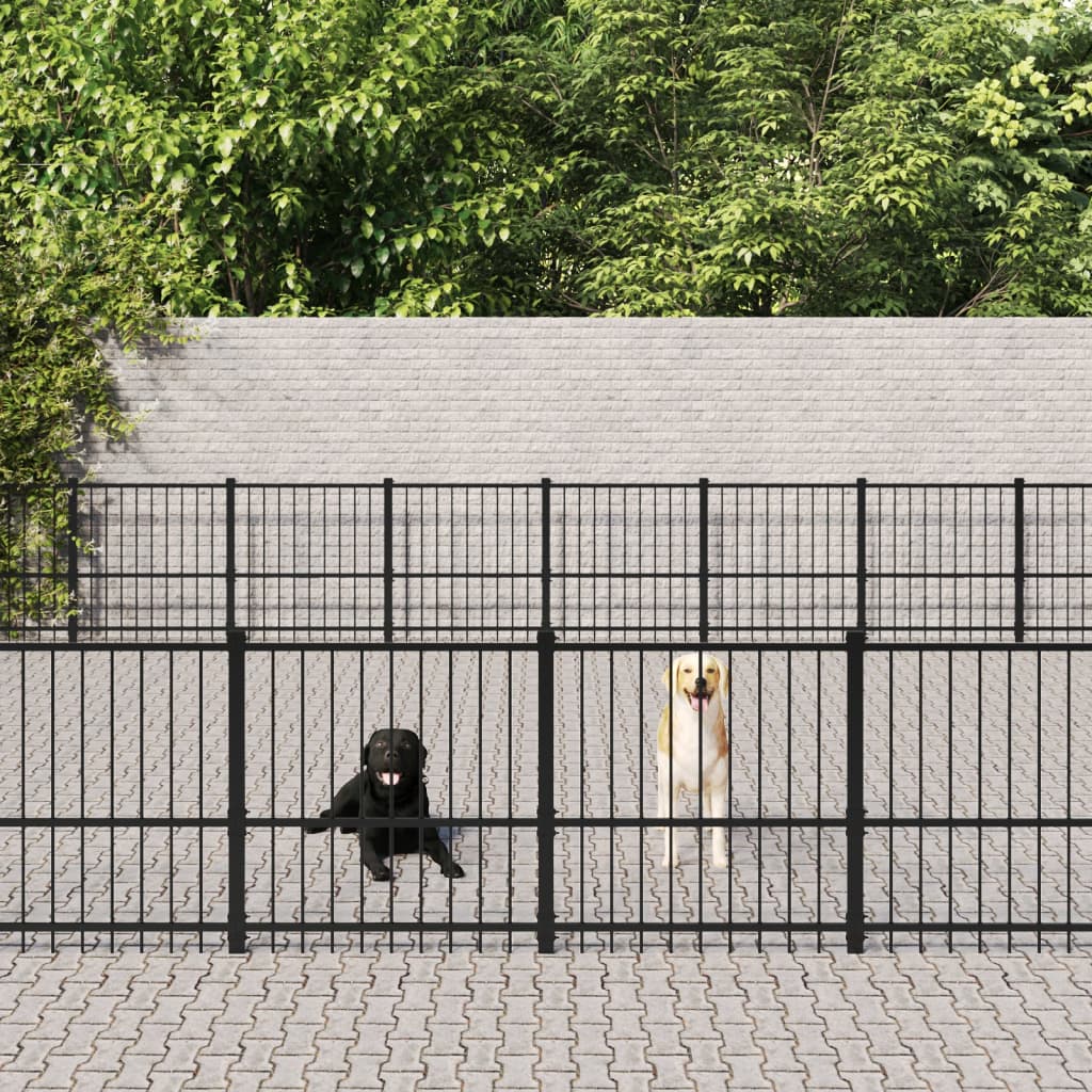 Hondenkennel Voor Buiten 84,68 M² Staal 970 x 873 x 100 cm