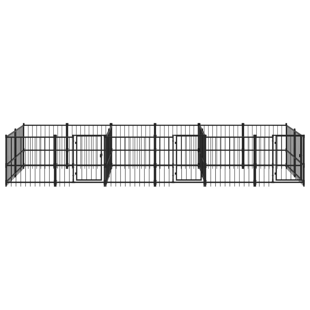 Hondenkennel Voor Buiten 11,26 M² Staal 582 x 193.5 x 100 cm