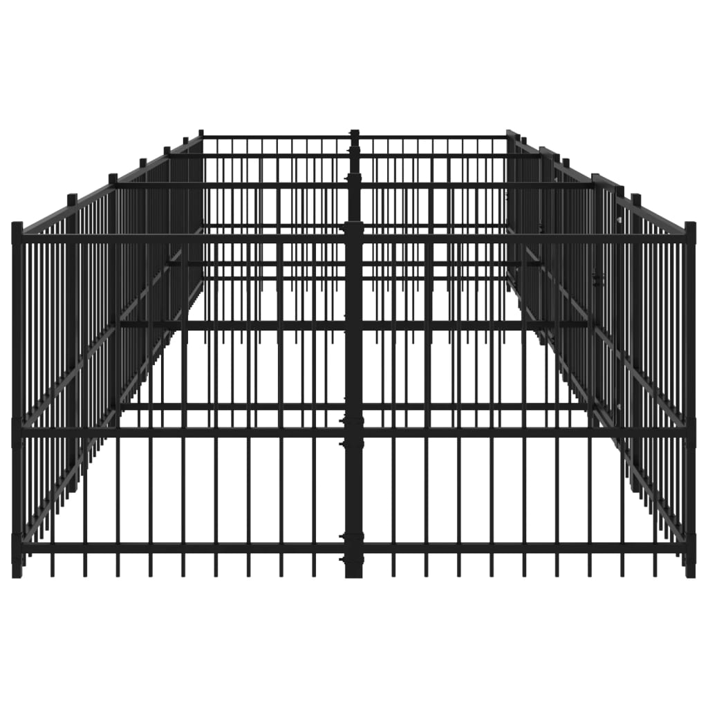 Hondenkennel Voor Buiten 11,26 M² Staal 582 x 193.5 x 100 cm
