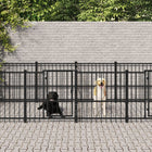 Hondenkennel voor buiten 11,26 m² staal 582 x 193.5 x 100 cm