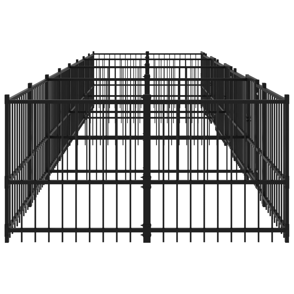 Hondenkennel Voor Buiten 15,02 M² Staal 776 x 193.5 x 100 cm