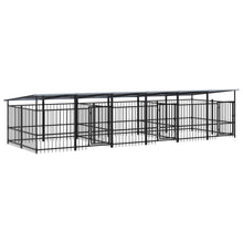 Hondenkennel Met Dak 11,26 M² Staal 588 x 198 x 128 cm