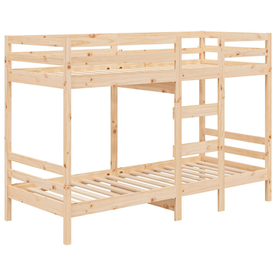 Stapelbed Massief Grenenhout 90 x 200 cm Naturel