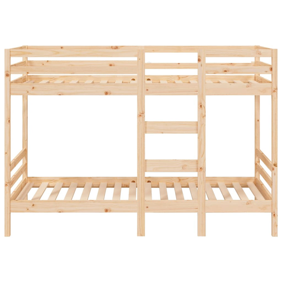 Stapelbed Massief Grenenhout 90 x 200 cm Naturel