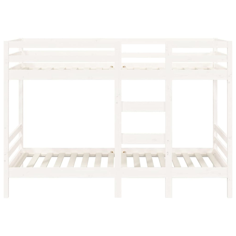 Stapelbed Massief Grenenhout 80 x 200 cm Wit