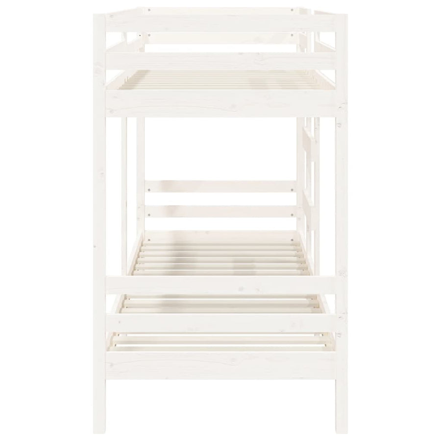 Stapelbed Massief Grenenhout 80 x 200 cm Wit