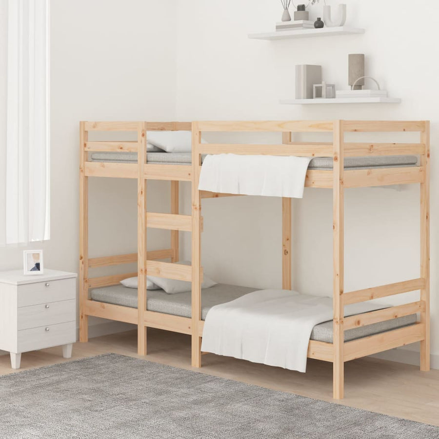 Stapelbed Massief Grenenhout 90 x 190 cm Naturel