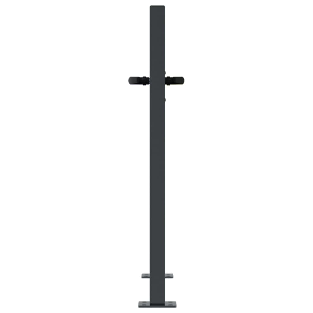 Poort 105X105 Cm Met Grasontwerp Staal Antracietkleurig 105 x 105 cm