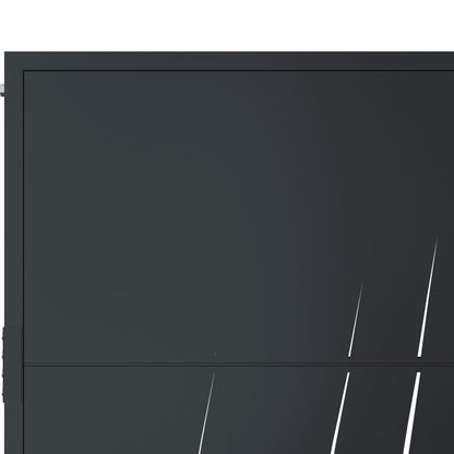 Poort 105X105 Cm Met Grasontwerp Staal Antracietkleurig 105 x 105 cm