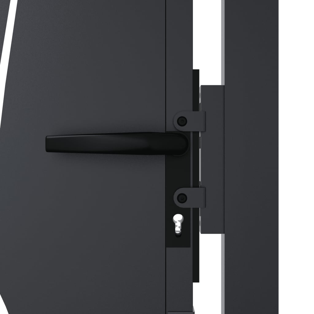 Poort 105X105 Cm Met Grasontwerp Staal Antracietkleurig 105 x 105 cm