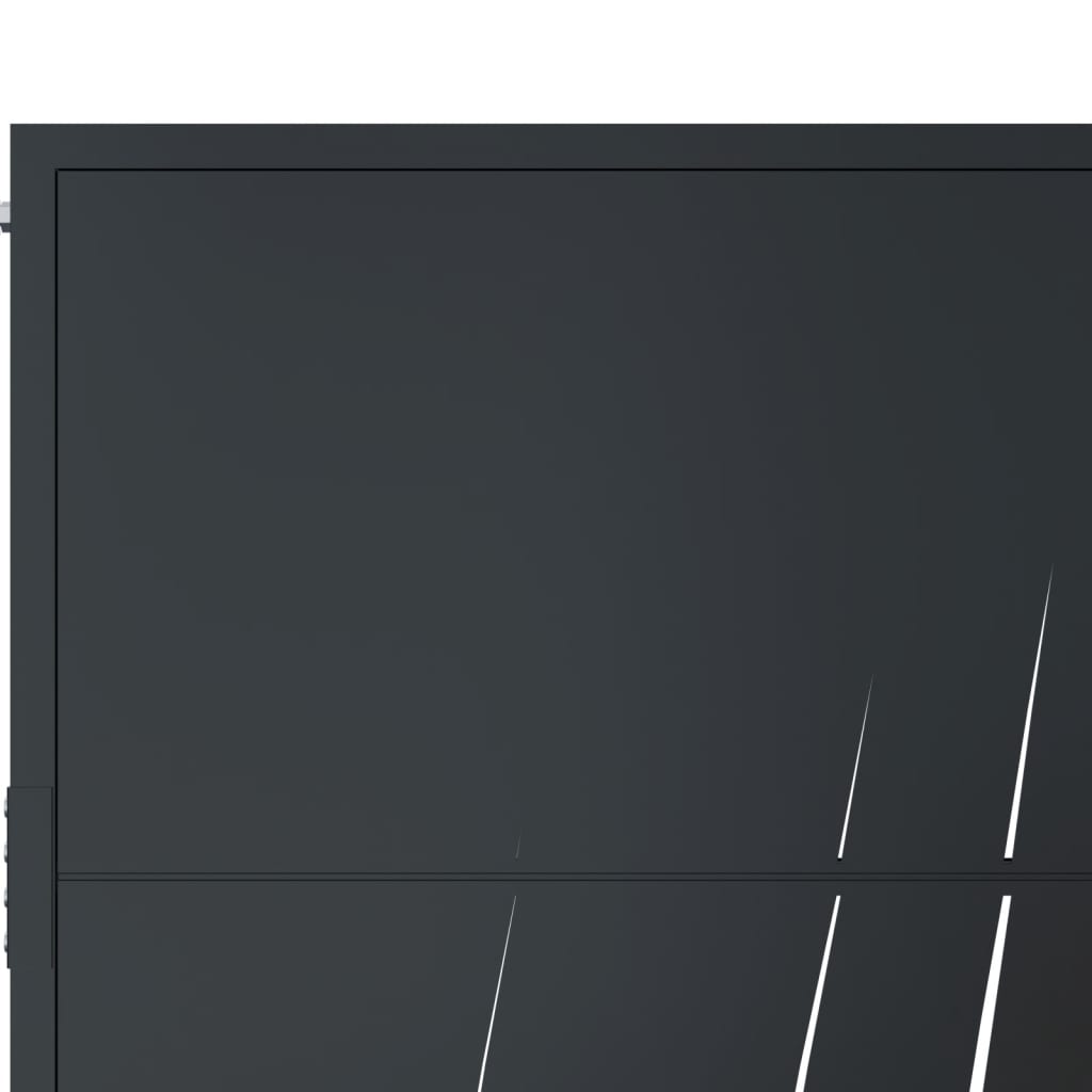 Poort 105X155 Cm Met Grasontwerp Staal Antracietkleurig 105 x 155 cm