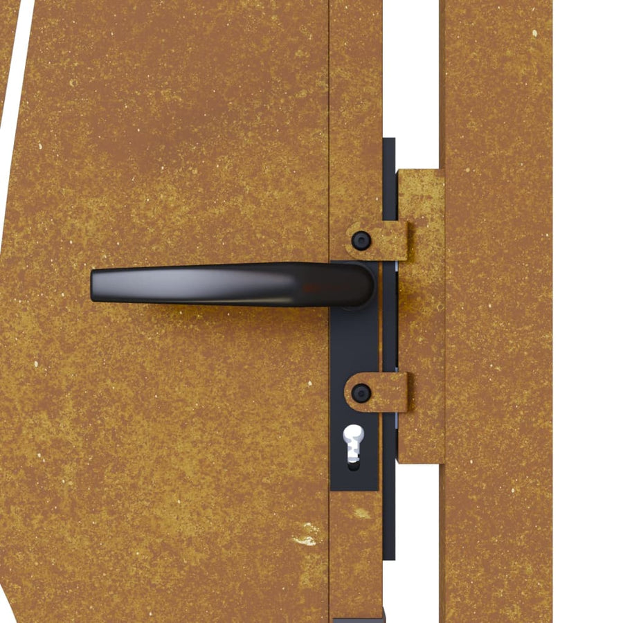Poort Grasontwerp 105X80 Cm Cortenstaal