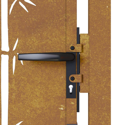 Poort Met Bamboe-Ontwerp Cortenstaal 105 x 80 cm