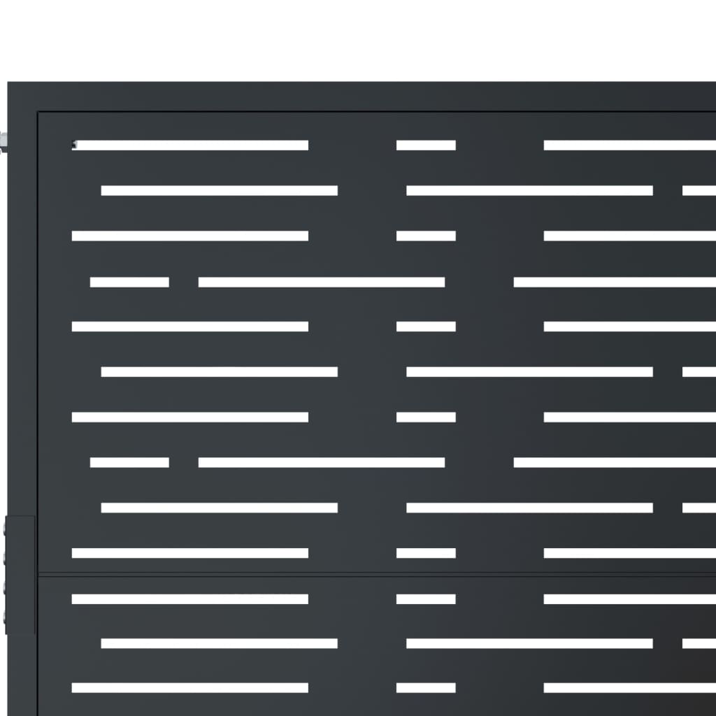 Poort 105x105 cm met vierkant staal antracietkleurig