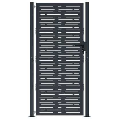 Poort 105X180 Cm Met Vierkant Staal Antracietkleurig 105 x 180 cm