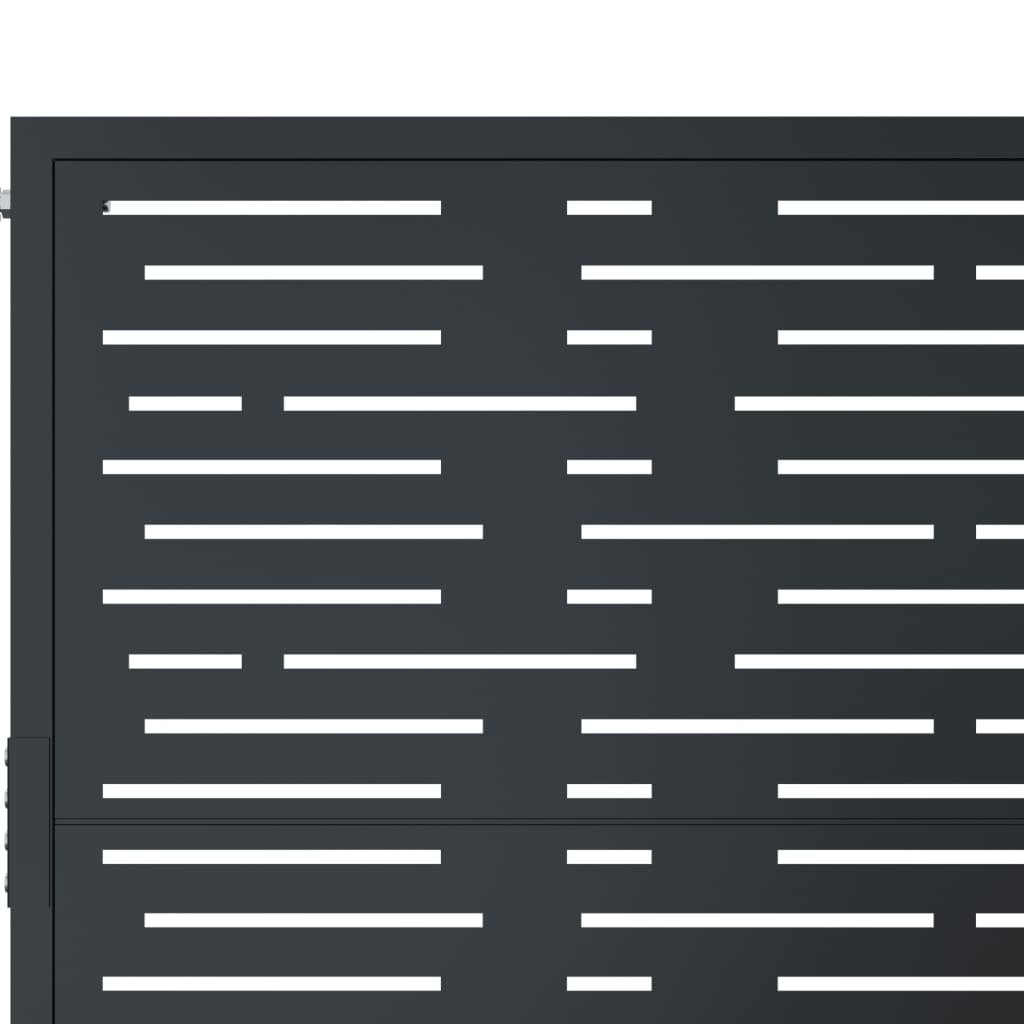 Poort 105X180 Cm Met Vierkant Staal Antracietkleurig 105 x 180 cm