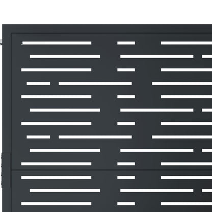 Poort 105X180 Cm Met Vierkant Staal Antracietkleurig 105 x 180 cm