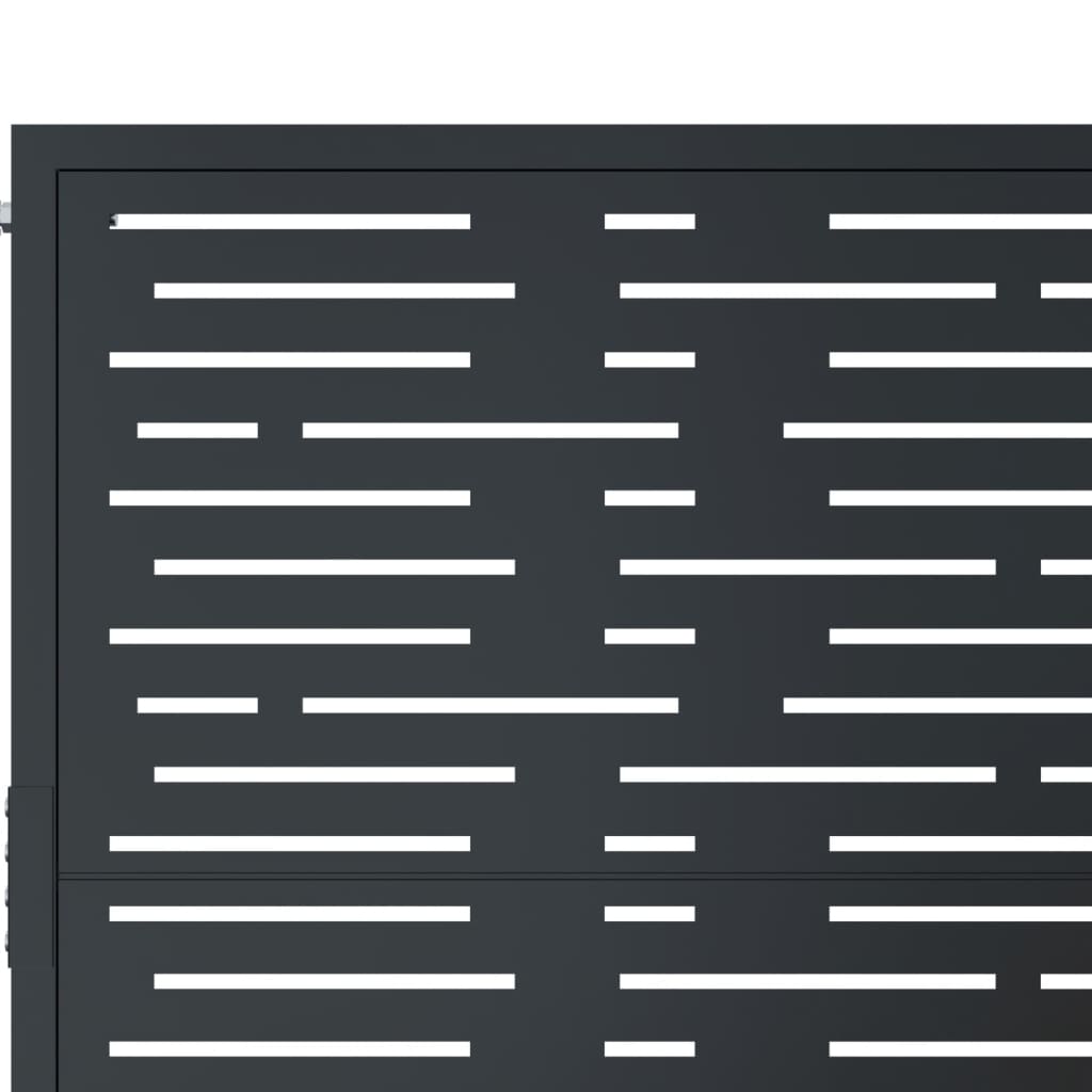 Poort 105X205 Cm Met Vierkant Staal Antracietkleurig 105 x 205 cm