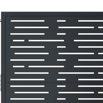 Poort 105X205 Cm Met Vierkant Staal Antracietkleurig 105 x 205 cm