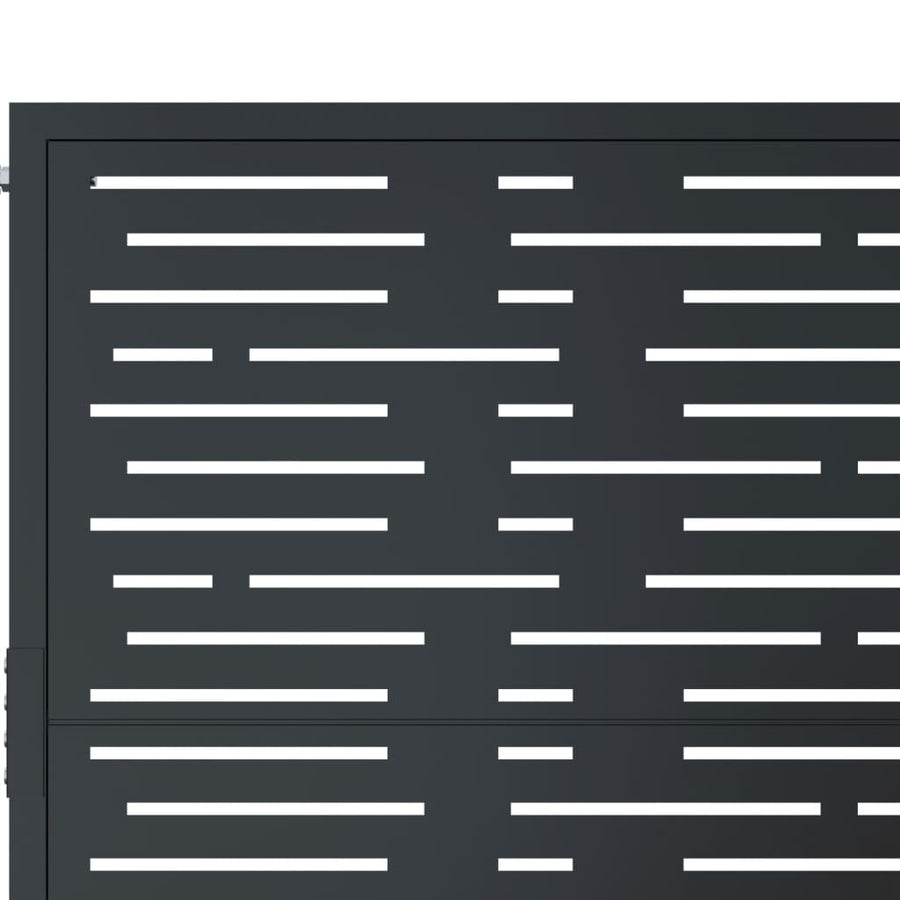 Poort 105X205 Cm Met Vierkant Staal Antracietkleurig 105 x 205 cm