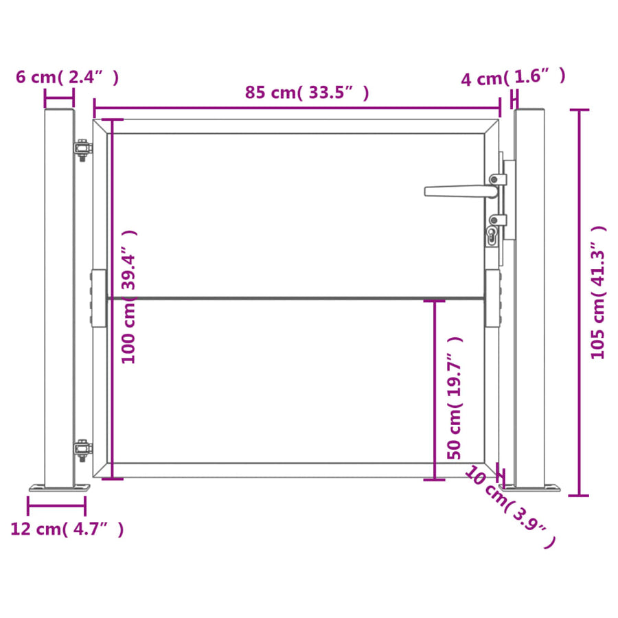 Poort 105x105 cm cortenstaal 105 x 105 cm