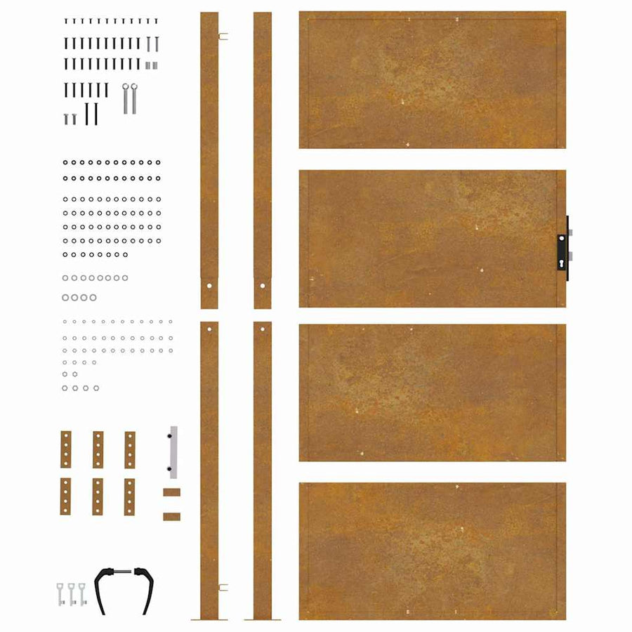 Poort Cortenstaal 105 x 180 cm