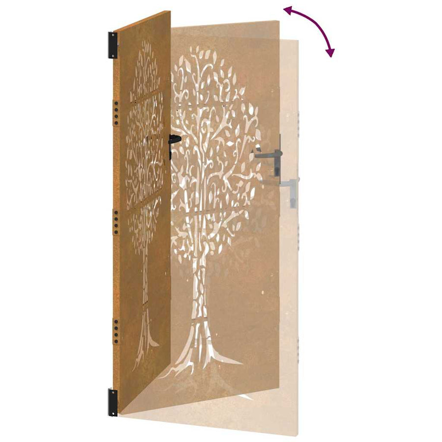 Poort Boomontwerp Cortenstaal 85 x 175 cm