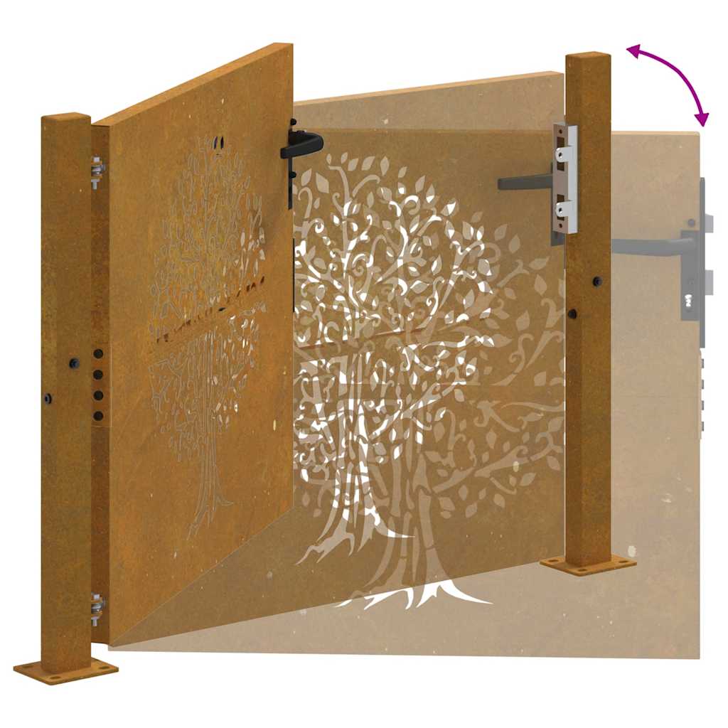 Poort Boomontwerp Cortenstaal 105 x 105 cm