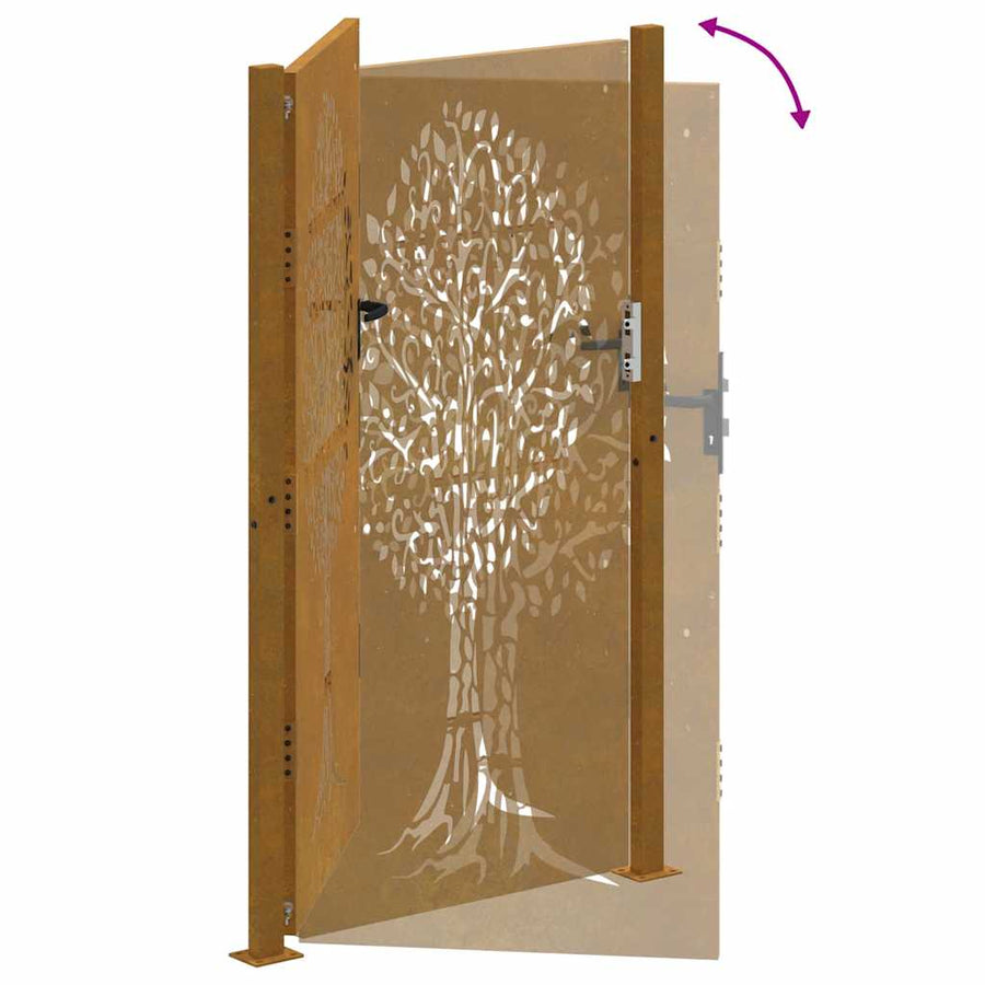 Poort Boomontwerp Cortenstaal 105 x 180 cm
