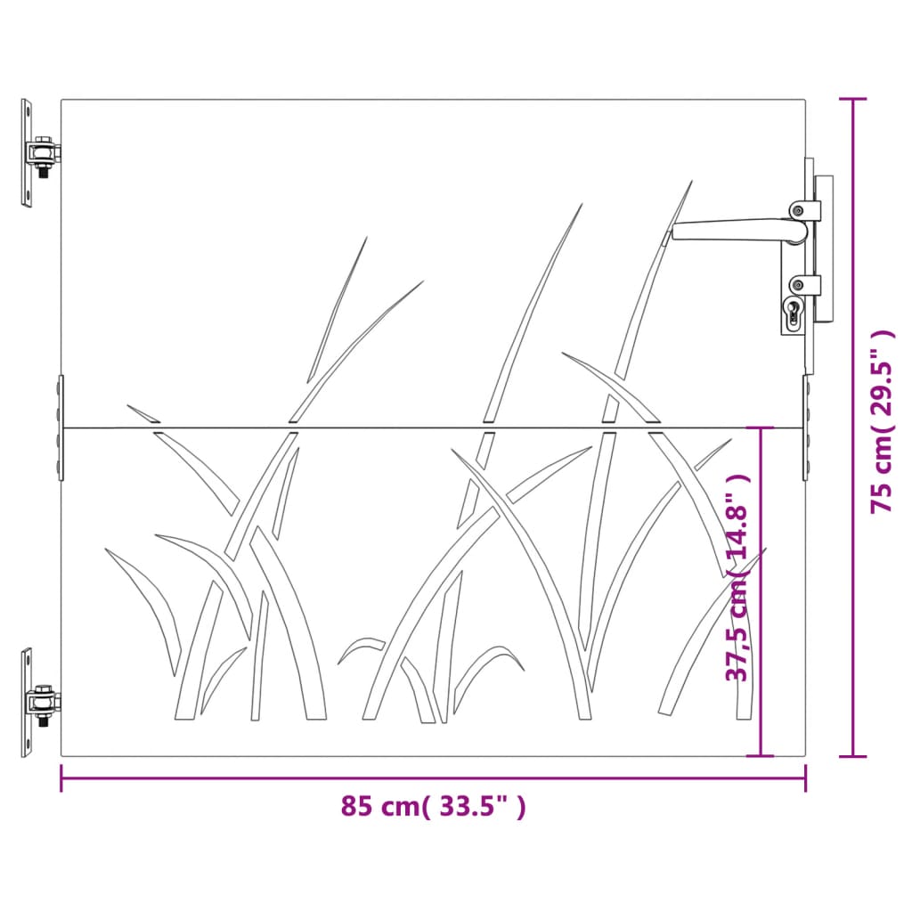 Poort 85X75 Cm Grasontwerp Cortenstaal 85 x 75 cm