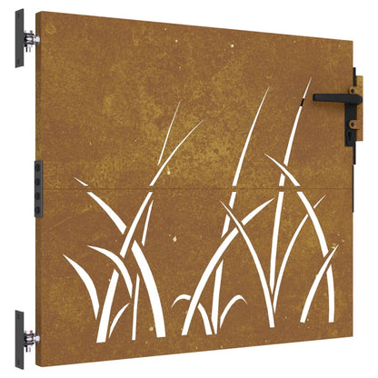 Poort Grasontwerp Cortenstaal 85 x 100 cm