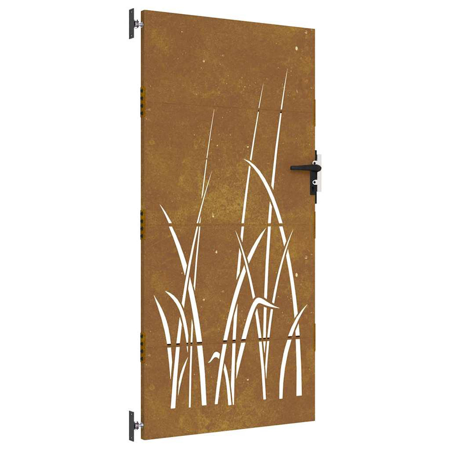 Poort Grasontwerp Cortenstaal 85 x 175 cm weathering steel/rusty