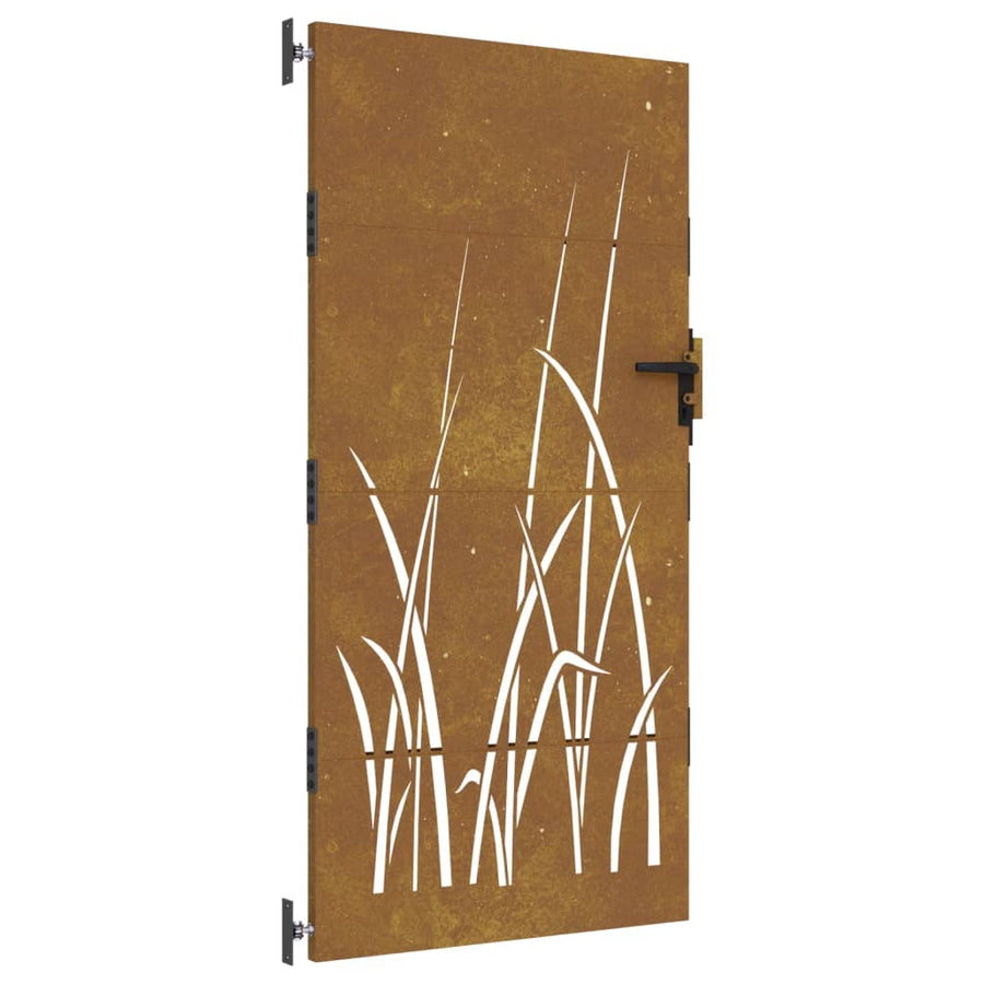 Poort 85X200 Cm Grasontwerp Cortenstaal