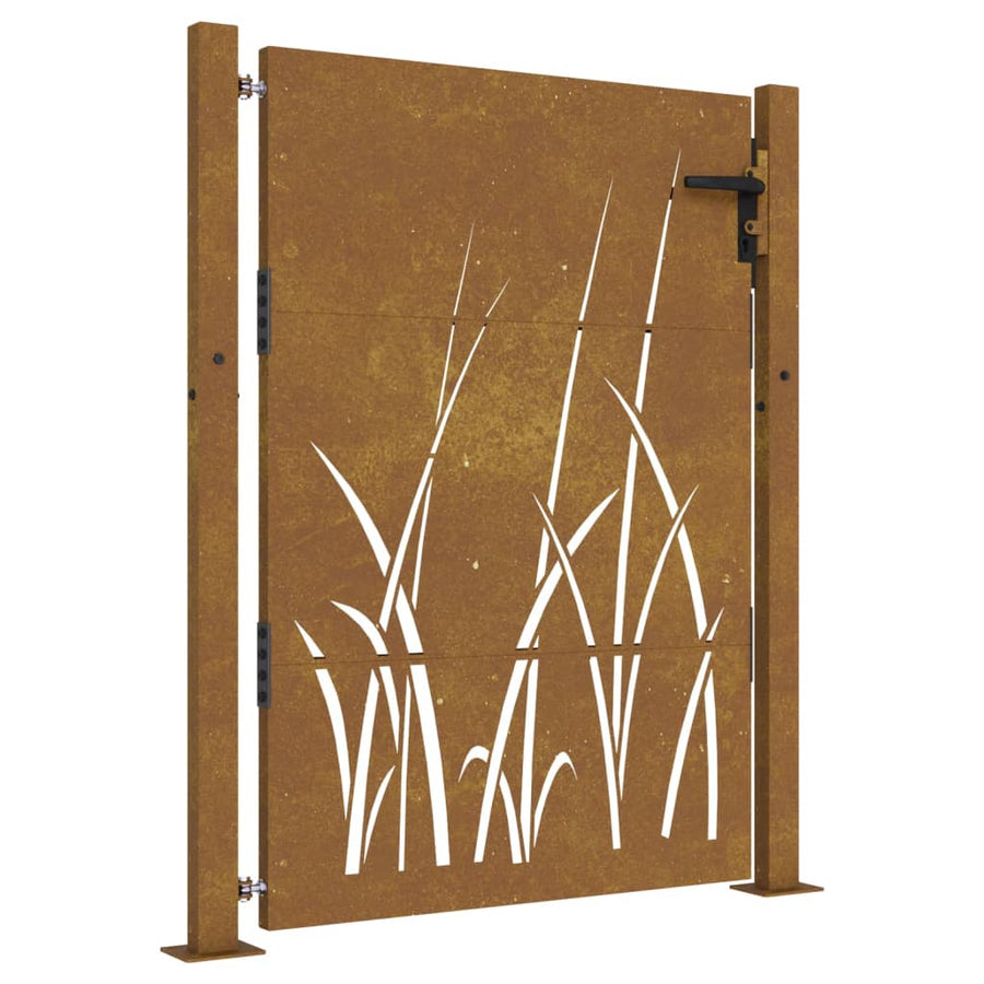 Poort Grasontwerp Cortenstaal 105 x 155 cm