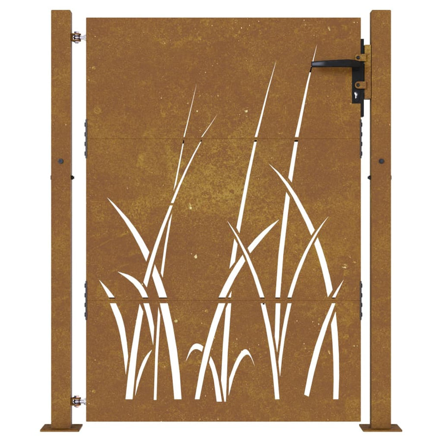 Poort Grasontwerp Cortenstaal 105 x 155 cm