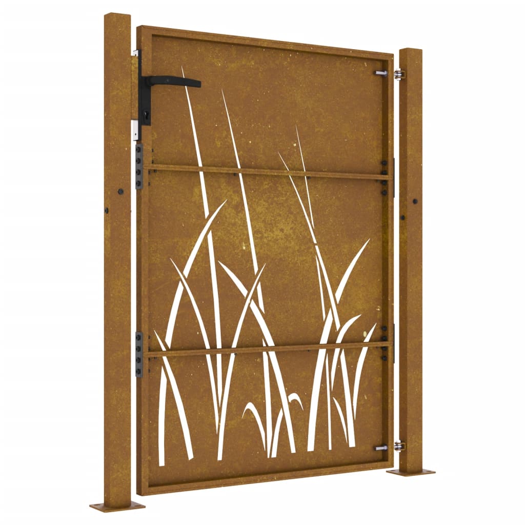 Poort Grasontwerp Cortenstaal 105 x 155 cm