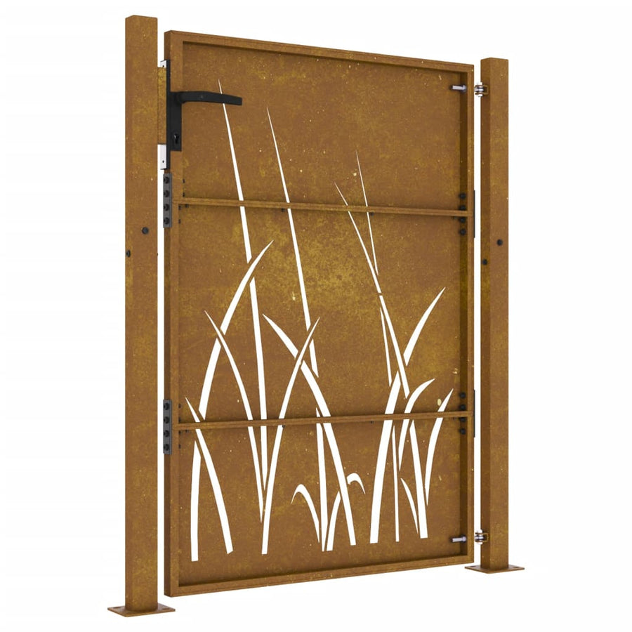 Poort Grasontwerp Cortenstaal 105 x 155 cm