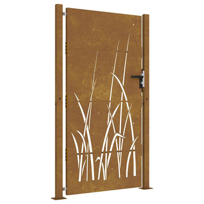 Poort Grasontwerp Cortenstaal 105 x 180 cm