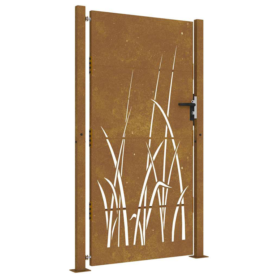 Poort Grasontwerp Cortenstaal 105 x 180 cm