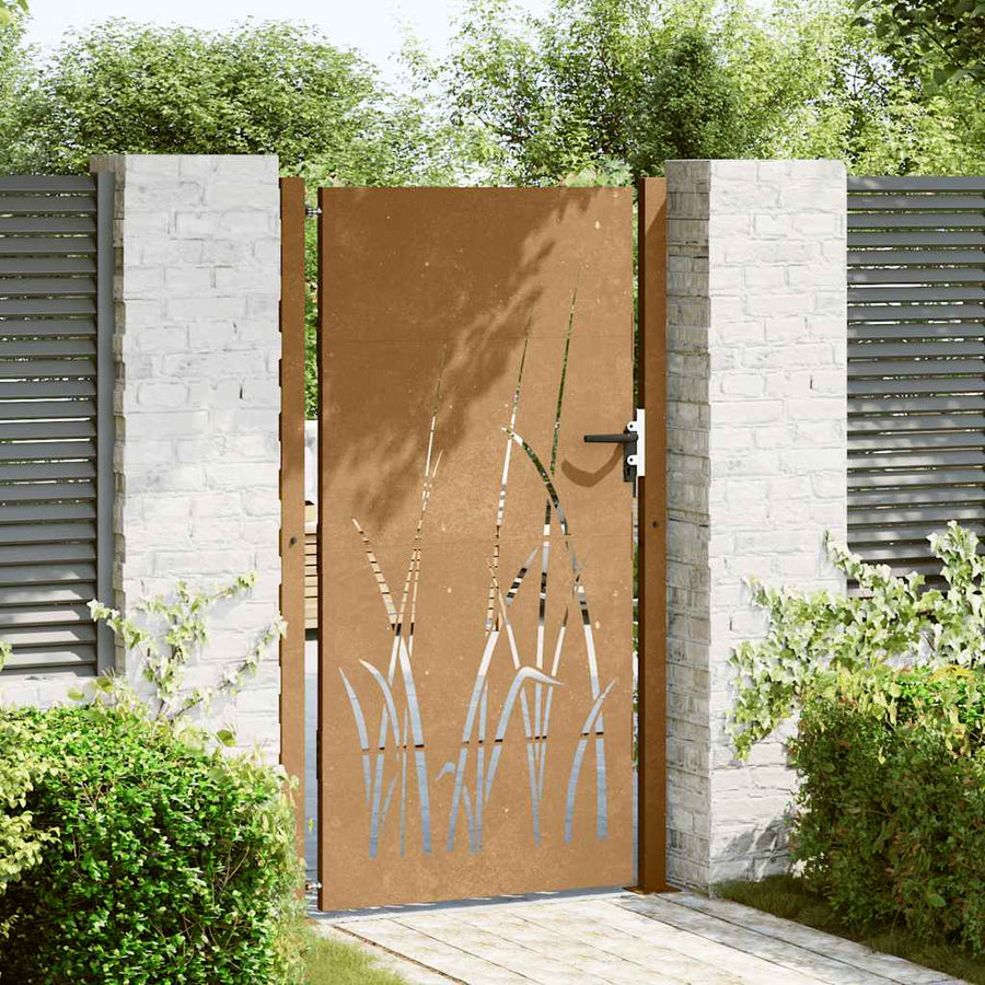 Poort Grasontwerp Cortenstaal 105 x 180 cm