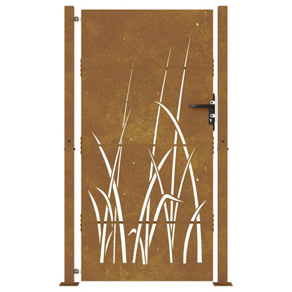 Poort Grasontwerp Cortenstaal 105 x 180 cm