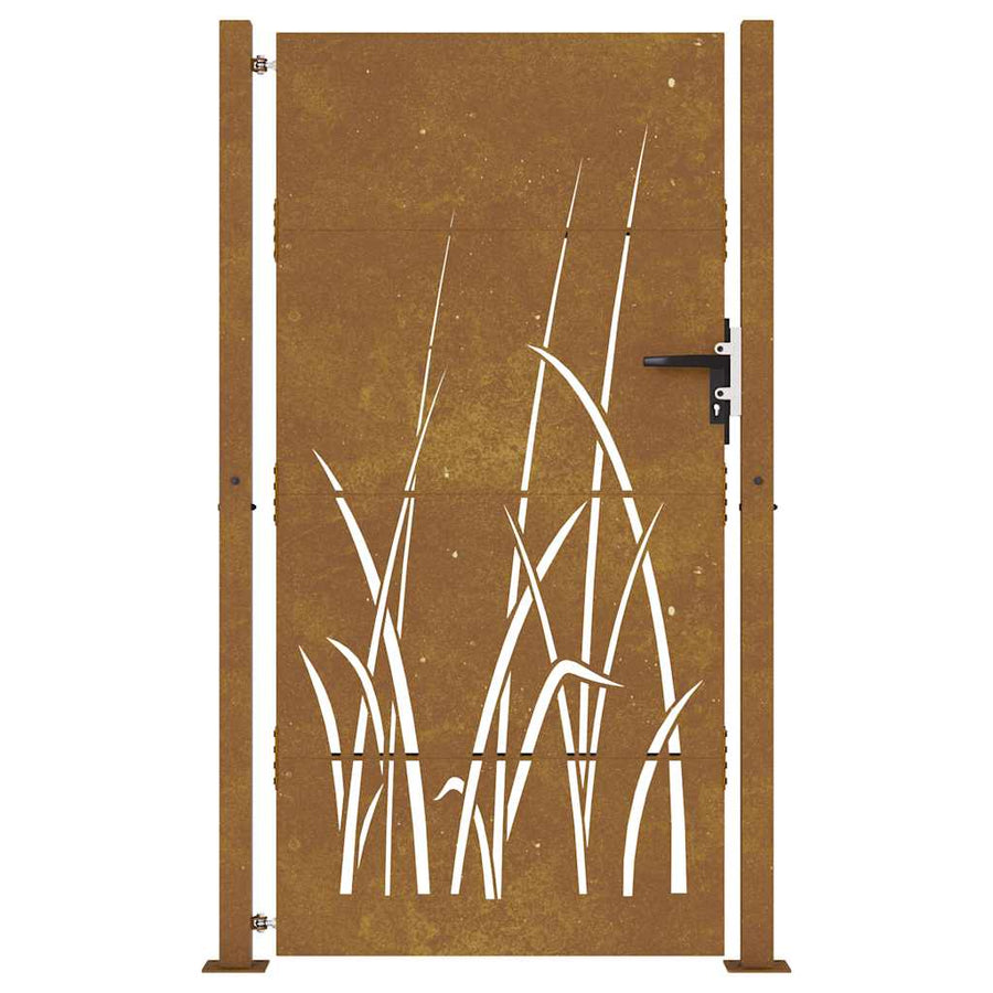 Poort Grasontwerp Cortenstaal 105 x 180 cm