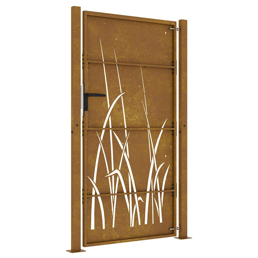 Poort Grasontwerp Cortenstaal 105 x 180 cm