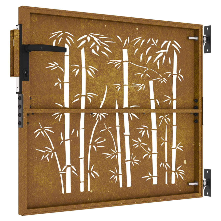 Poort 85X100 Cm Bamboe-Ontwerp Cortenstaal