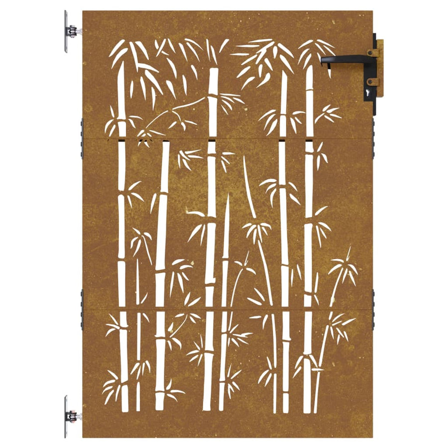 Poort 85x125 cm bamboe-ontwerp cortenstaal 85 x 125 cm