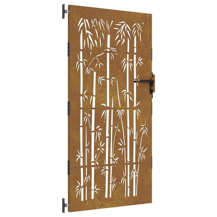 Poort 85X200 Cm Bamboe-Ontwerp Cortenstaal