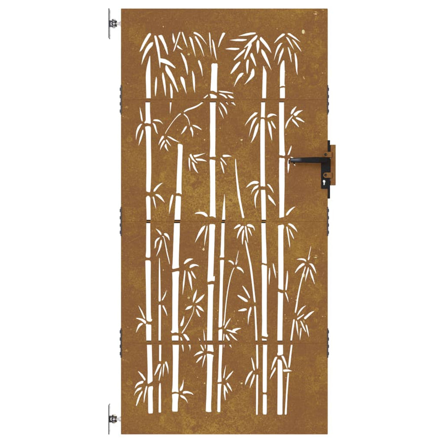 Poort 85X200 Cm Bamboe-Ontwerp Cortenstaal