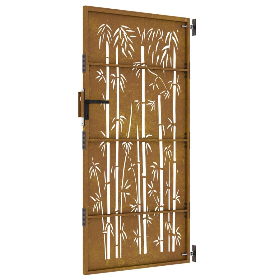 Poort 85X200 Cm Bamboe-Ontwerp Cortenstaal