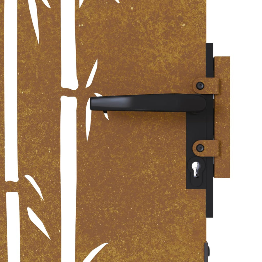 Poort 85X200 Cm Bamboe-Ontwerp Cortenstaal